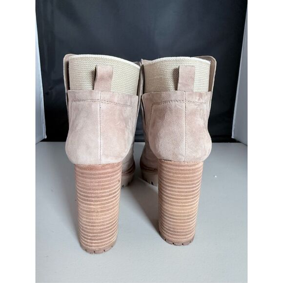 Vince Camuto Erinia Laceless Lug Sole‎ Booties Womens 11M Taupe Boho Fall Grunge - Picture 4 of 14